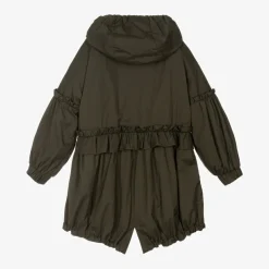 Girls Green Parka Coat