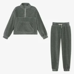 Girls Grey Corduroy Tracksuit