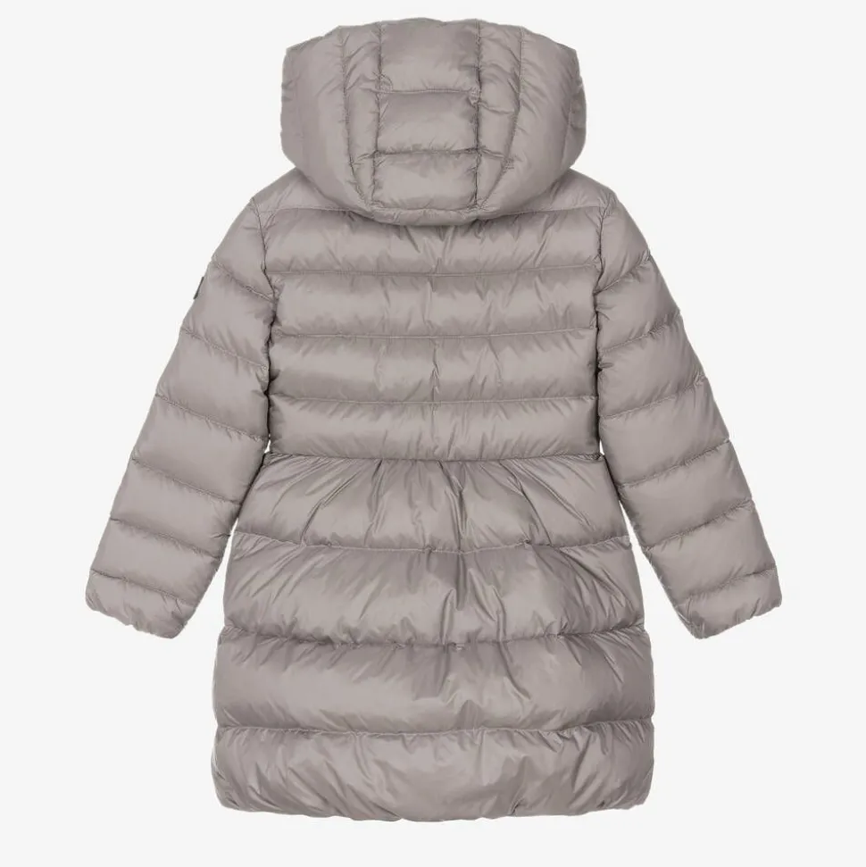 Girls Grey Down Padded Puffer Coat