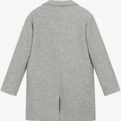 Girls Grey Felted Coat