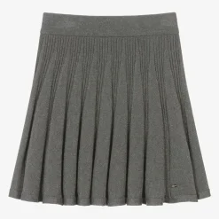 Girls Grey Glitter Knitted Skirt