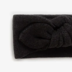 Girls Grey Knitted Bow Headband