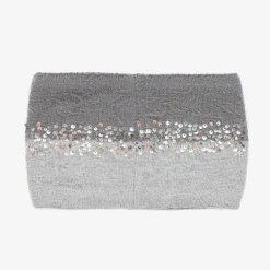 Girls Grey Knitted Snood