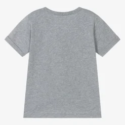 Girls Grey Organic Cotton Star T-Shirt