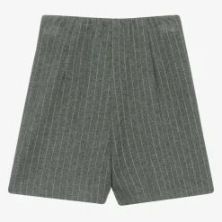 Girls Grey Pinstripe Skort