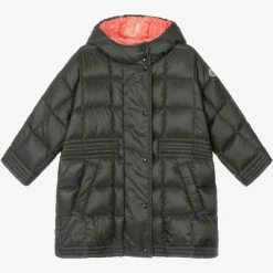Girls Grey Puffer Coat