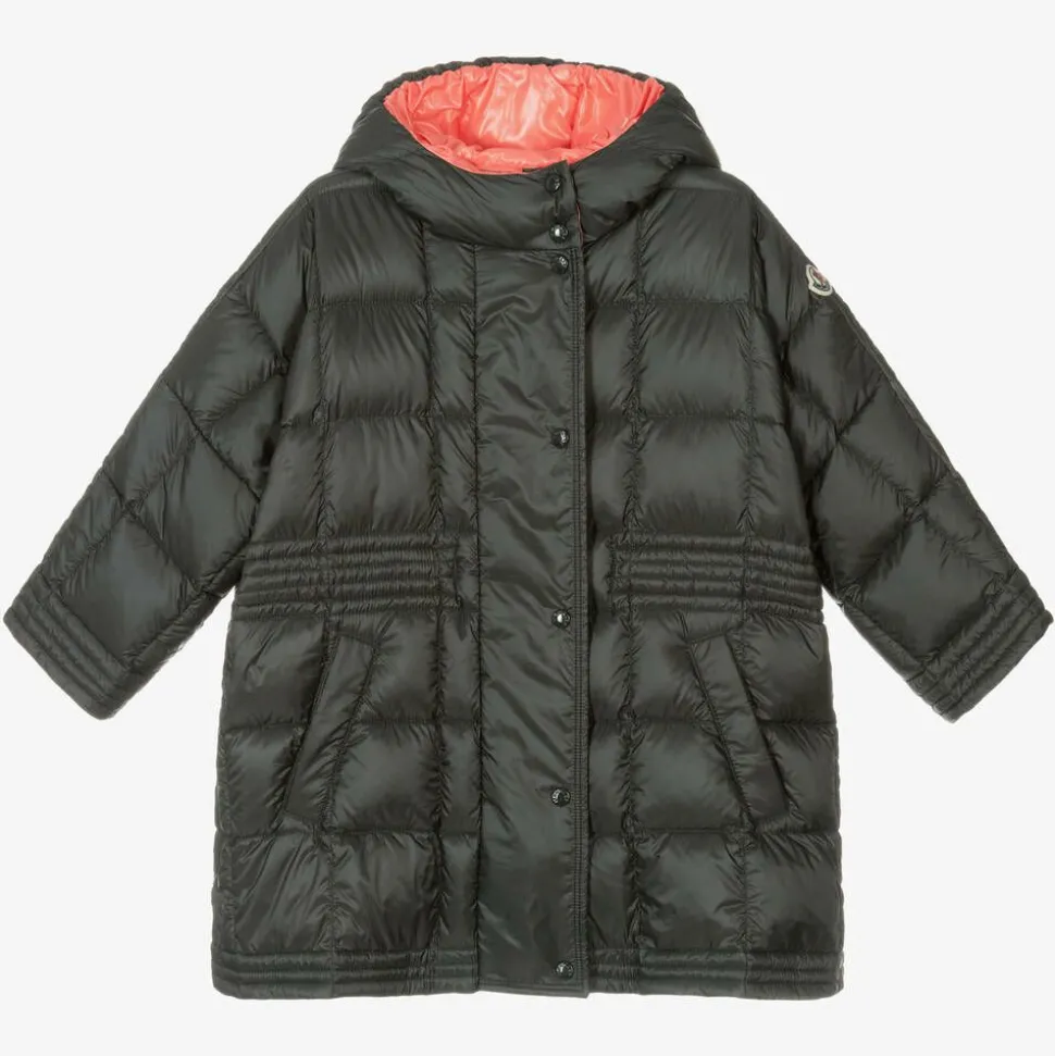 Girls Grey Puffer Coat