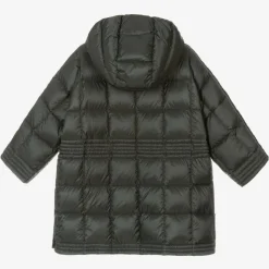 Girls Grey Puffer Coat