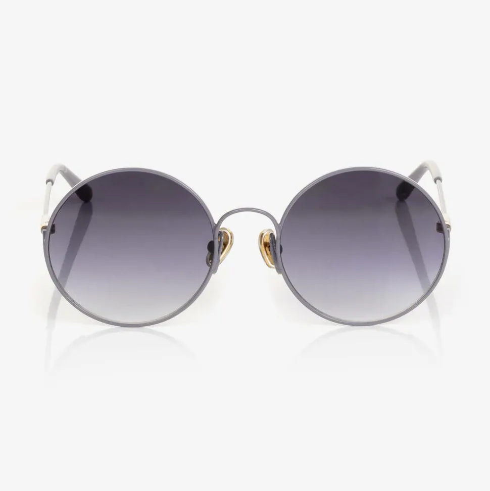 Girls Grey Round Sunglasses