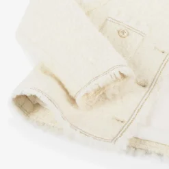 Girls Ivory Bouclé Tweed Jacket