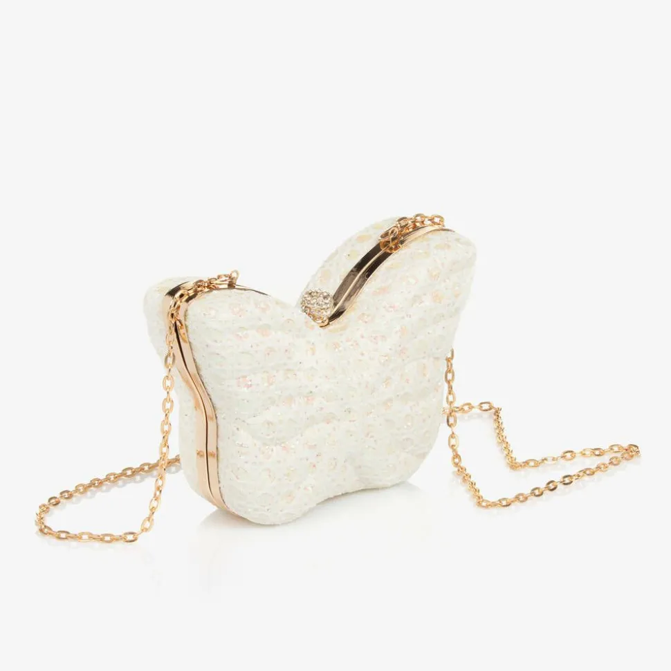 Girls Ivory Butterfly Bag (14cm)