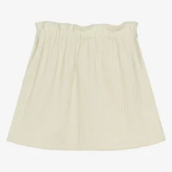 Girls Ivory Corduroy Skirt