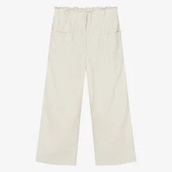 Girls Ivory Corduroy Trousers