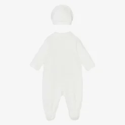 Girls Ivory Cotton Babygrow Set