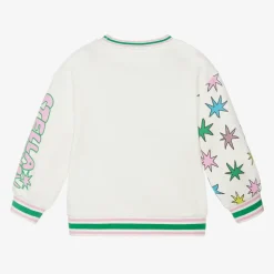 Girls Ivory Cotton Cosmic Sweatshirt