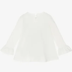 Girls Ivory Cotton Disney Top