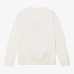 Girls Ivory Cotton Festive Sweatshirt