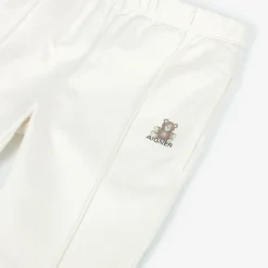 Girls Ivory Cotton Joggers