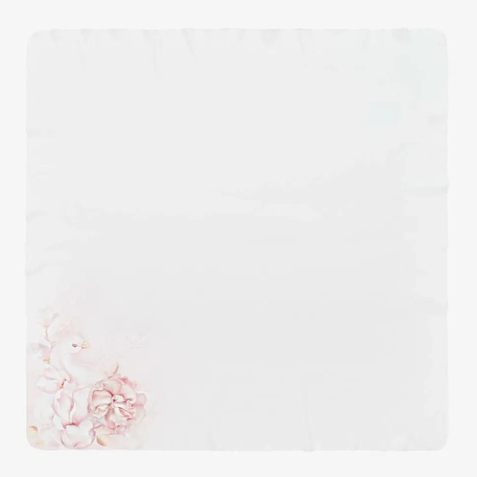 Girls Ivory Cotton Peacock Babysuit Set