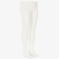 Girls Ivory Cotton Tights