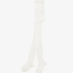 Girls Ivory Cotton Tights
