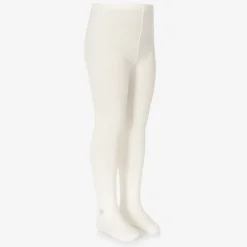 Girls Ivory Cotton Tights