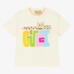 Girls Ivory Cotton T-Shirt