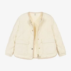 Girls Ivory Down-Quilted Ursella Jacket