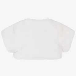 Girls Ivory Faux Fur Bolero Jacket