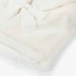 Girls Ivory Faux Fur Gilet