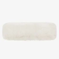 Girls Ivory Faux Fur Headband