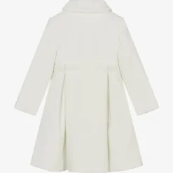 Girls Ivory Felted Coat