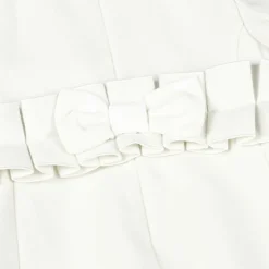 Girls Ivory Felted Ruffle Coat