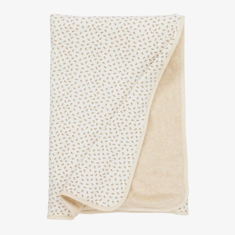 Girls Ivory Floral Cotton Blanket (83cm)
