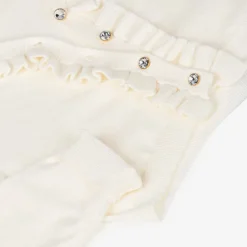 Girls Ivory Frill Cardigan