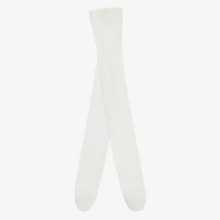 Girls Ivory Glitter Tights