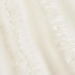 Girls Ivory Glittery Ruffle Dress