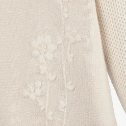 Girls Ivory Knitted Dress