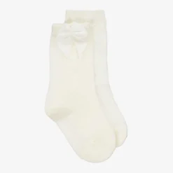 Girls Ivory Knitted Socks