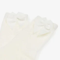 Girls Ivory Knitted Socks