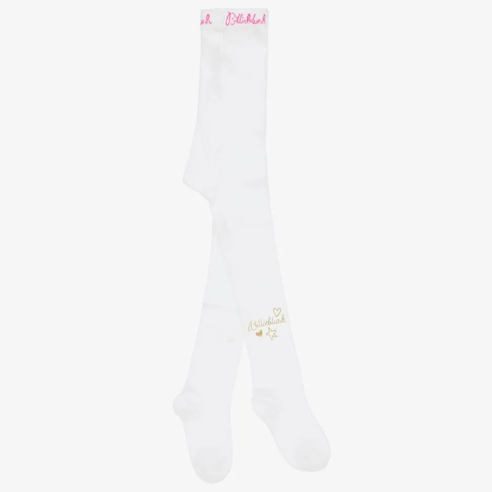 Girls Ivory Logo Tights