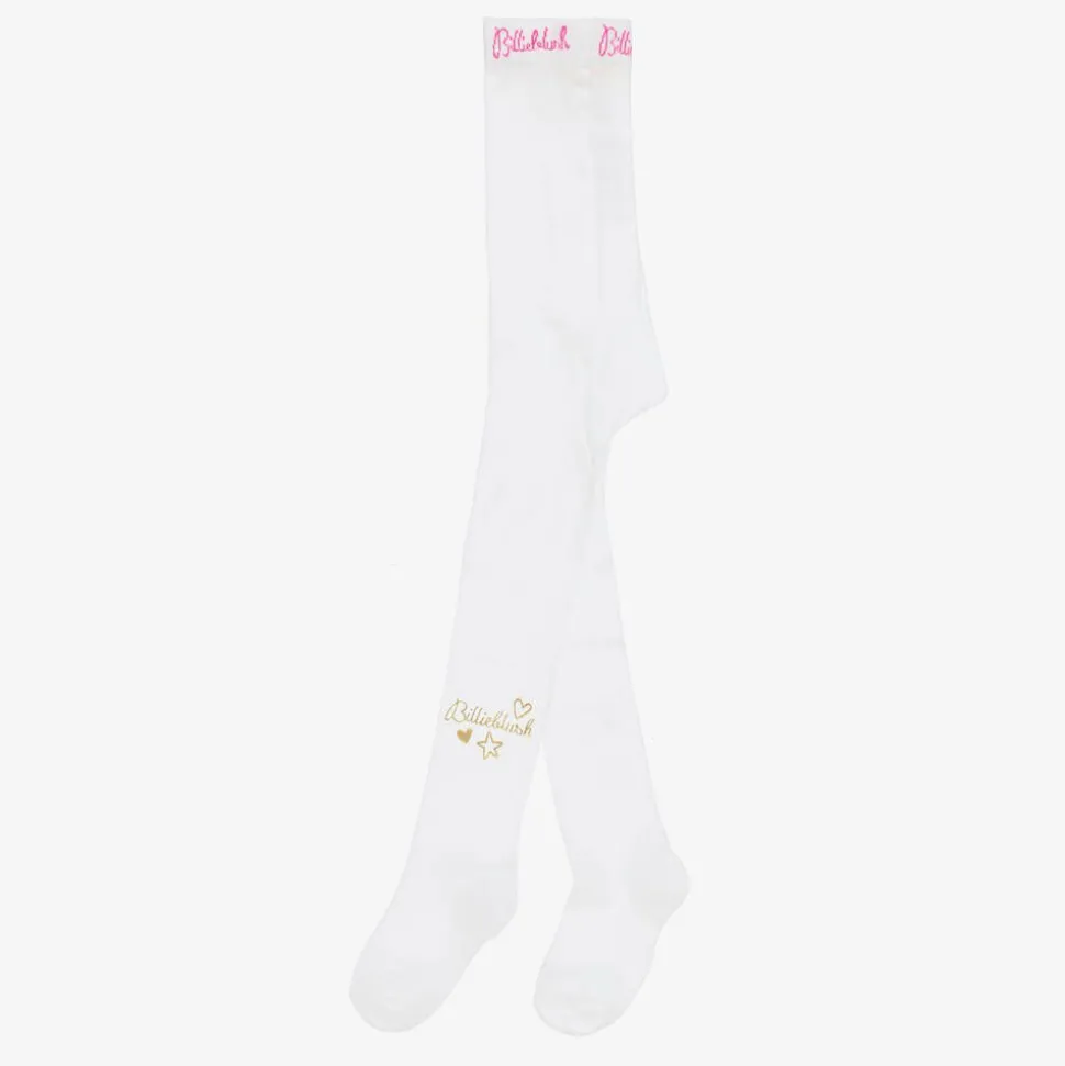 Girls Ivory Logo Tights