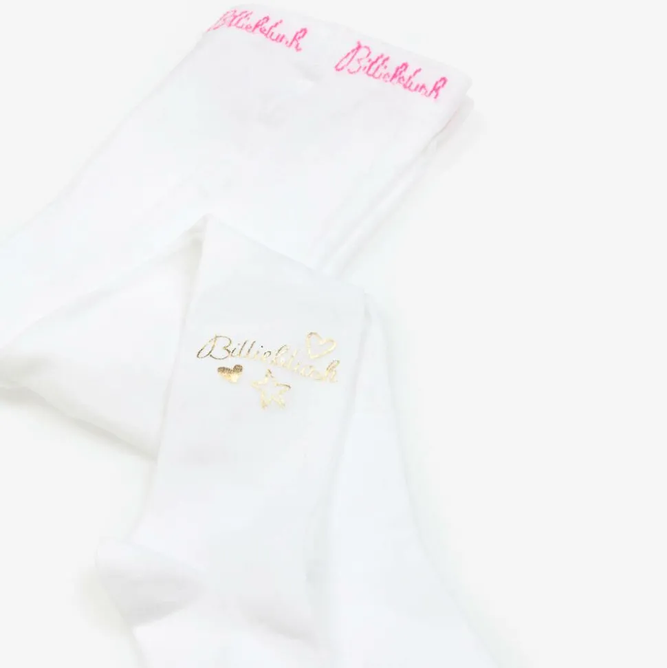 Girls Ivory Logo Tights