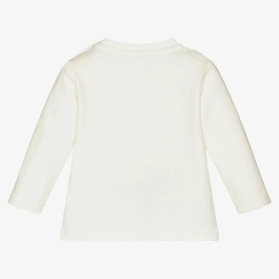 Girls Ivory Logo Top