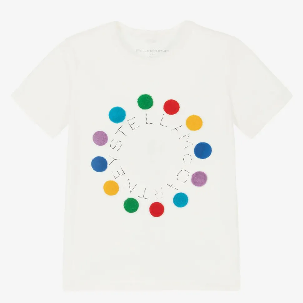 Girls Ivory Organic Cotton T-Shirt