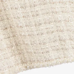 Girls Ivory Sparkly Tweed Dress