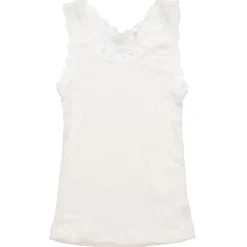 Girls Ivory Thermal Wool Vest