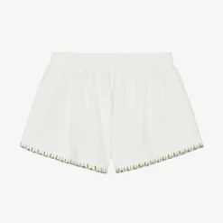 Girls Ivory Towelling Shorts