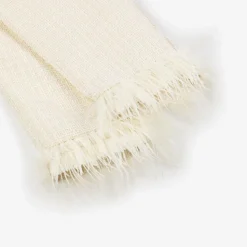 Girls Ivory Tweed Trouser Set