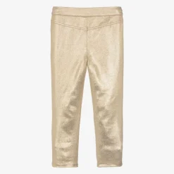Girls Metallic Gold Jeggings